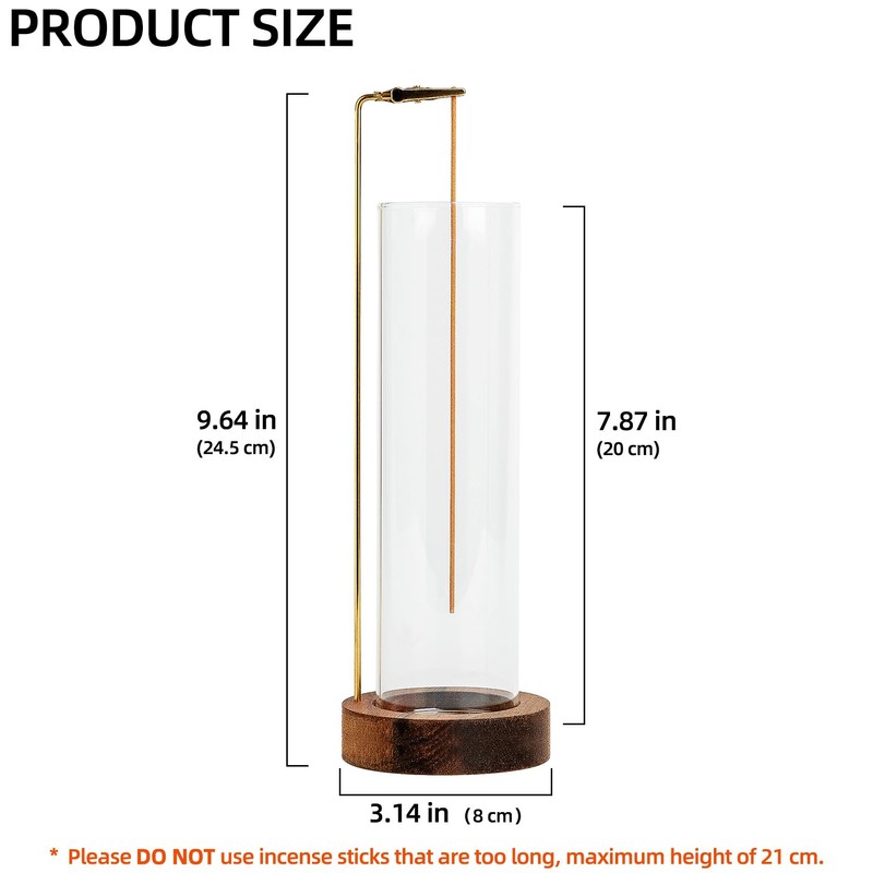Incense Holder for Sticks, Anti-Ash Flying Incense Burner with 30