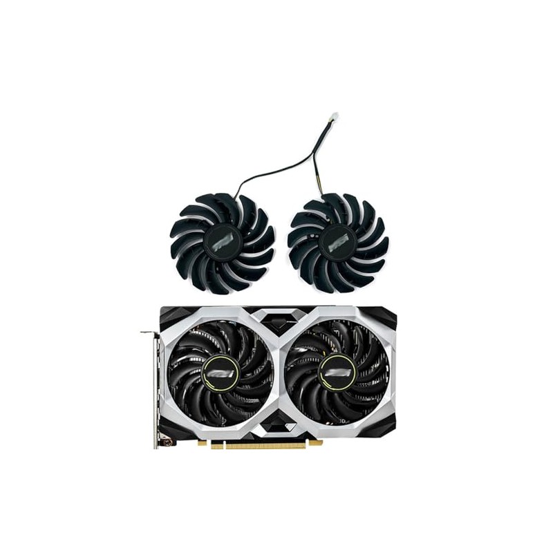 KIKIFAN 2pcs 87mm PLD09210S12HH 1660 Super GPU Fan for MSI