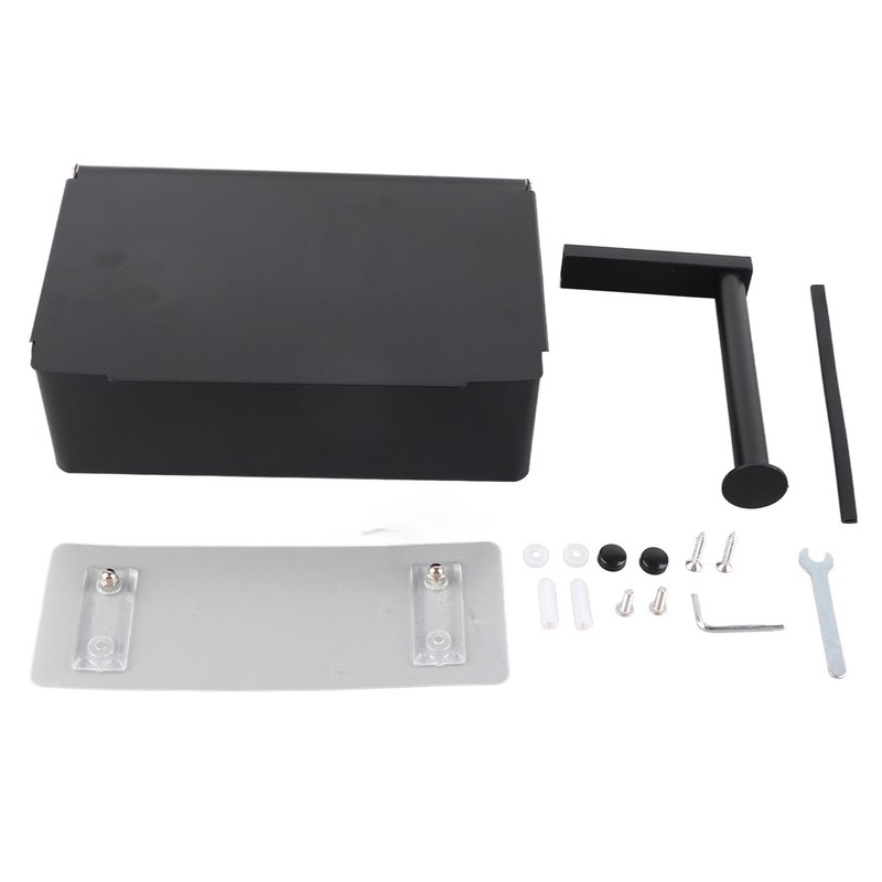 Tissue Box Cover Punch Free Rectangular Stainless Steel Tissue Dispenser