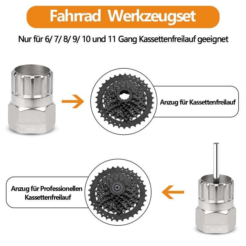 gvivej Chain Whip, Pack of 3 Sprocket Puller, Bicycle Chain