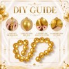 Gejoy 200 Pcs Link Balloons Latex Party Decor,Metallic Gold,10 Inch