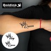 King and Queen Semi Permanent Tattoos Realistic Fake Tattoo Waterproof