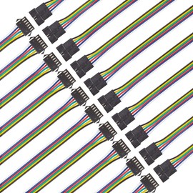 ACTOO 6 Pin JST SM Connector LED Power Male to Female SM Terminal Wire Cable Adapter for 5050 RGBWW LED Light Strip (10 Pair)