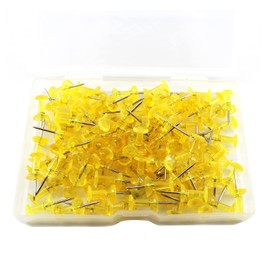 300Pcs Thumb Tacks Map Marker Push Pins, Novelty Cute Map Tacks Push Pins Yellow Pushpins for Bulletin Board School Office Supplies