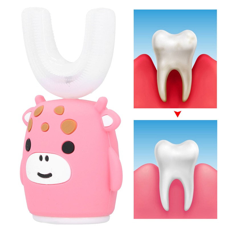 Smart UShaped Children's Toothbrush Teeth Cleaning Cartoon Electric Toothbrush for