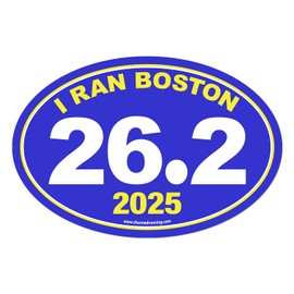 Charmed Running Brand I Ran Boston Marathon 26.2 Car Magnet with Custom Year Option
