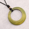GelConnie Wooden Necklaces for Women Leather Turquoise Necklace Long Boho
