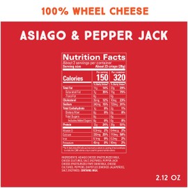 Whisps Cheese Crisps Asiago & Pepper Jack | Protein Chips | Healthy Snacks | Protein Snacks, Gluten Free, High Protein, Low Carb Keto Food (2.12 Oz, 4 Pack)