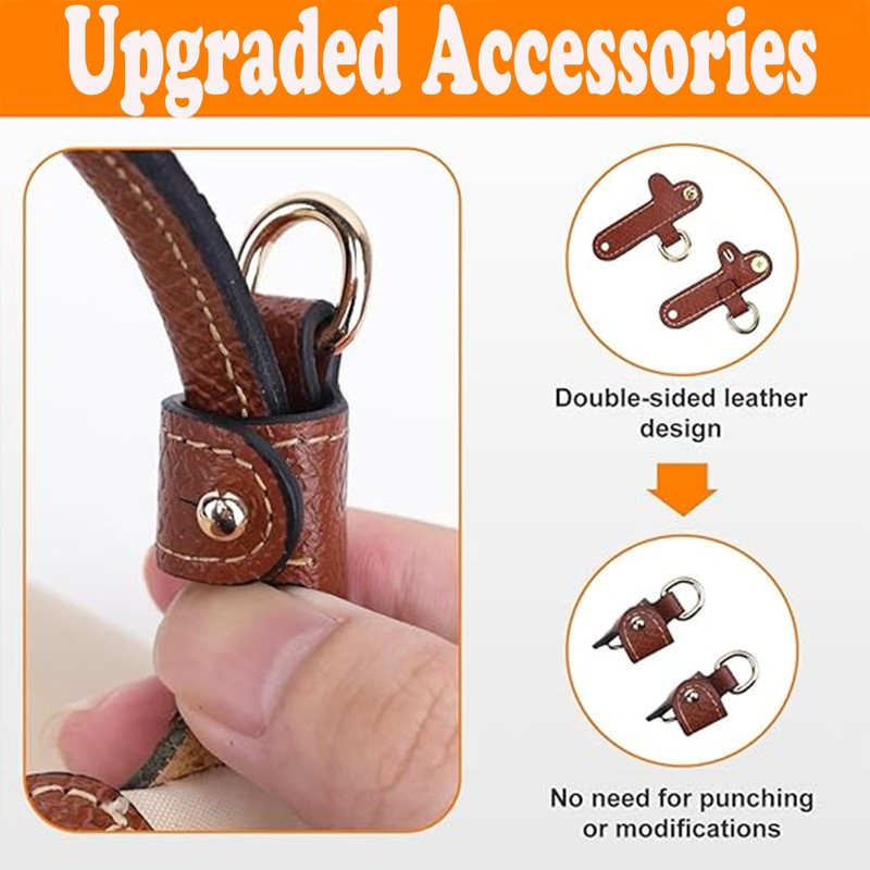 Strap for Longchamp Mini Bag Strap - Brown Adjustable for