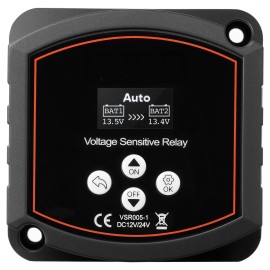 Dual Battery Isolator Kit for RV 12V 300 Amp Manual Automatic VSR Voltage Sensitive Relay Voltmeter with LCD Screen Smart BattPackage Type: Complete Kit, Rated Current: 300A