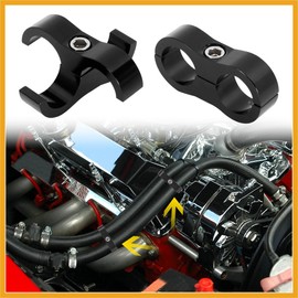 Partuto 4pcs Black AN10 19mm Car Hose Separator Clamp Adapter with Wrench Replacement