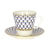 Lomonosov Imperial Porcelain Cup and Saucer Set Collection (Spring Red