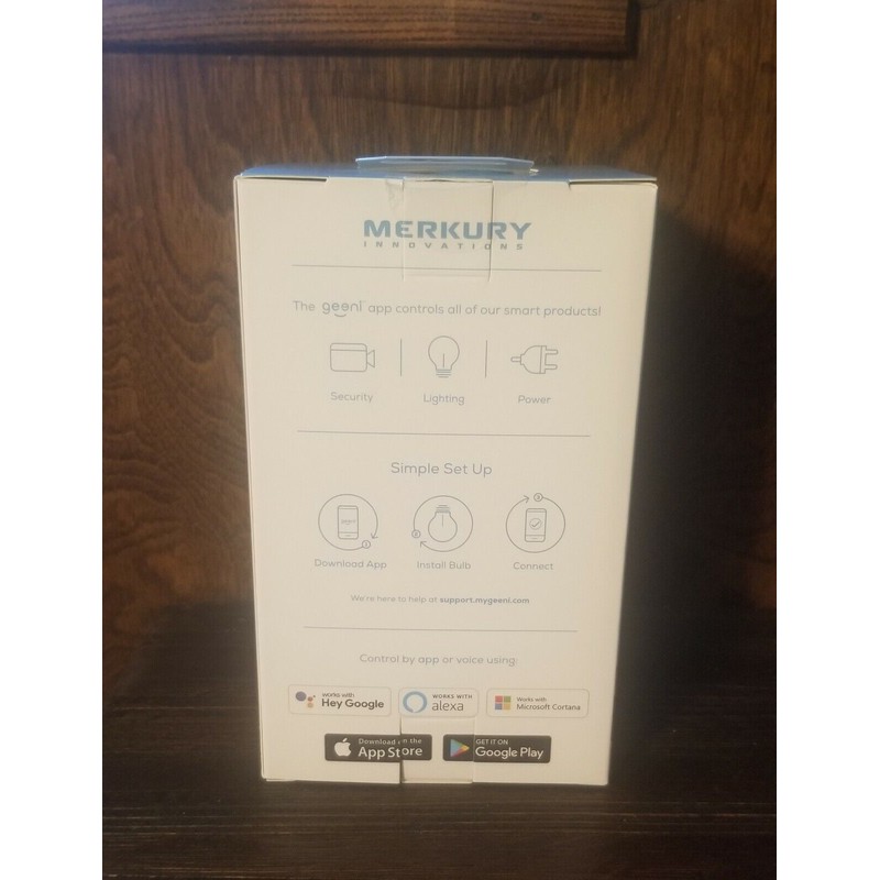 White Merkury Smart Wi-fi Led Bulb Dimmable White 60w Factory