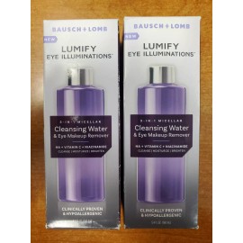 Bausch + Lomb 2 Pack: Bausch + Lomb Lumify 3 in 1 Micellar Cleansing Water 5.4oz ea 2870-R4P1