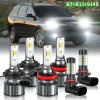 CHUSYYRAY 6X 6500K LED Headlight Hi/Lo Beam+Fog Light Bulbs For