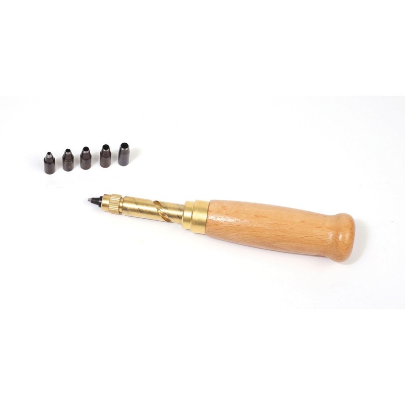 Punch screwdriver for leather and polymer clay