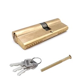 Cylinder Lock 60 mm Profile Cylinder - Pure Copper Lock Cylinder Double Cylinder 30/30 with 3 Keys Suitable for All Types of Doors