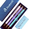 Jxueych Fancy Pastel Metal Pen Set with Inspirational Motivational Quotes