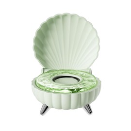 Bewinner Bluetooth Speaker Small with Unique Shell Design, Cute Stereo Music Box with Atmospheric Night Light for Table Decoration in Children's Room (Green)