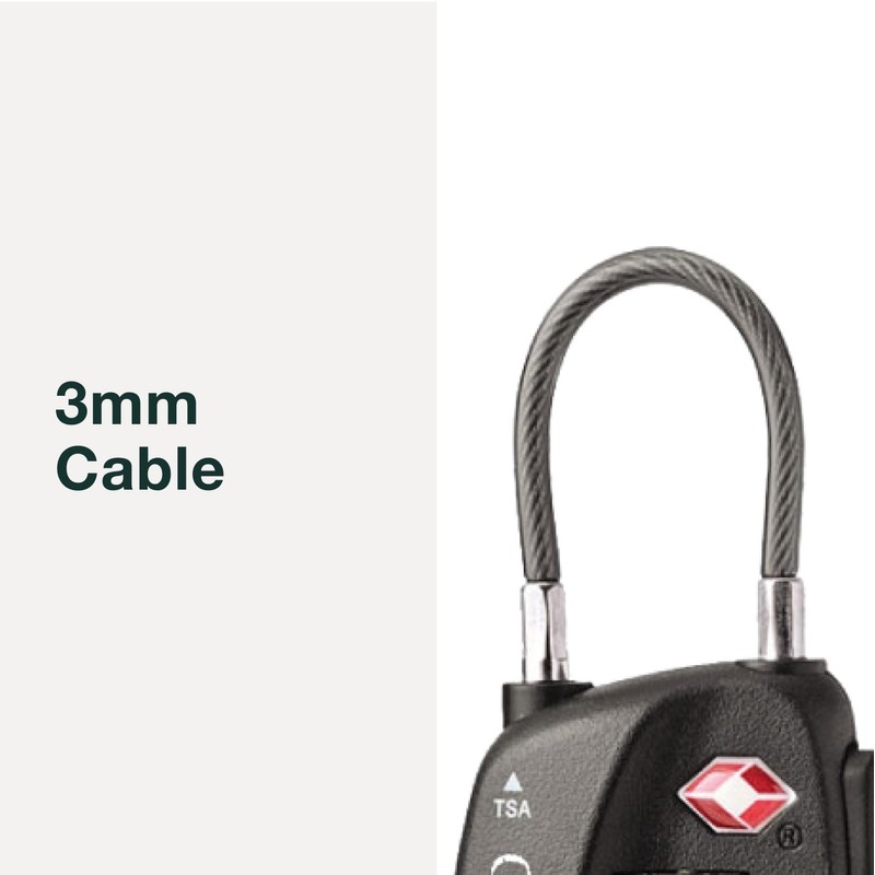 Osprey Europe TSA 3 Dial Cable Lock Unisex Black -