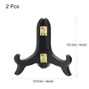 sourcing map 2pcs 4" Easel Plate Holder, Wooden Folding Display
