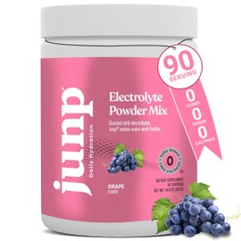 JUNP Electrolytes Powder No Sugar No Carbs – Vine Ripened Grape Keto Electrolyte Drink Mix - Potassium & Salt Hydration Powder Electrolytes Zero Calorie Sugar Free Electrolyte Powder, 90 Servings