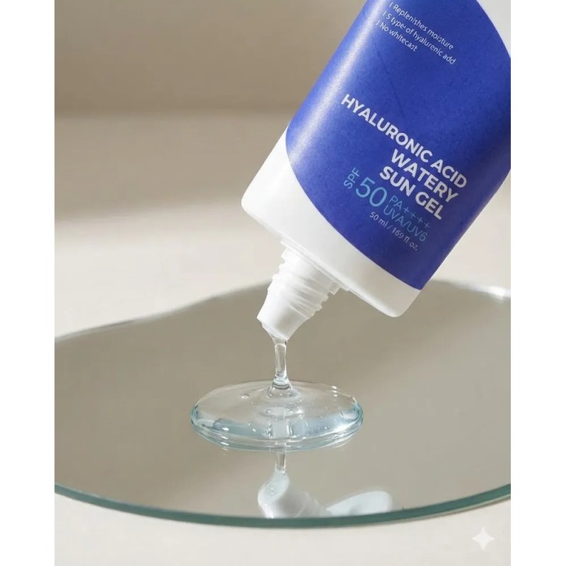 Protector Solar Facial Gel Acuoso Ácido Hialurónico Fps 50+