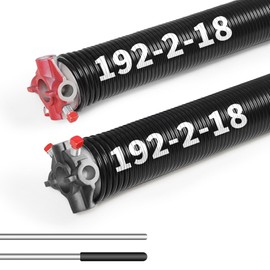 Jecoupoon Pair of 2"Garage Door Torsion Springs Set with Non-Slip Winding Bars, Electrophoretic Coated (0.192X2"X18")