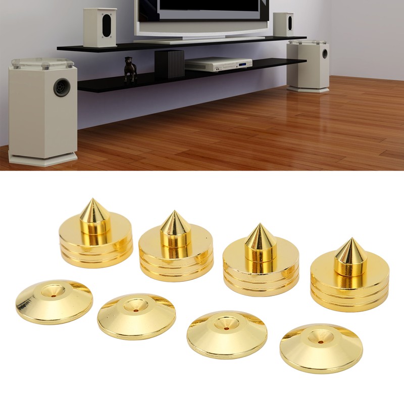 4Set Speakers Spikes Shock Absorbing Prevent Slip Zinc Alloy Speaker