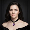 Huquary Blood Bat Cameo Choker Necklace Gothic Cabochon Pendent Necklace