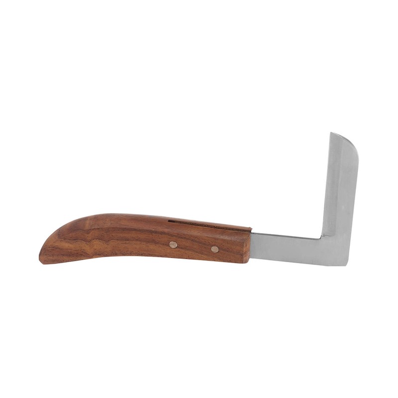 Steel Hoof Knife L Shaped Ergonomic Curved Handle Hoof Trimming