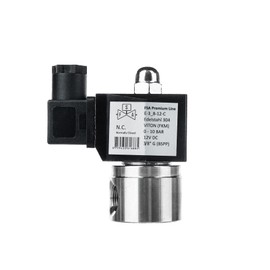 FSA Viton Solenoid Valve 304 3/8 Inch 12 V DC 0-10 Bar Stainless Steel Closed