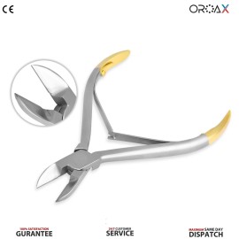 OROAX Alicates de corte de alambre duro de alta resistencia TC 12,5 cm para uso distal
