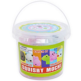 SQUISHY MOCHI ANIMALS 18-PIECE BUCKET