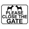 SHAWPRINT PLEASE CLOSE THE GATE METAL DOG THEME SIGN 150MM