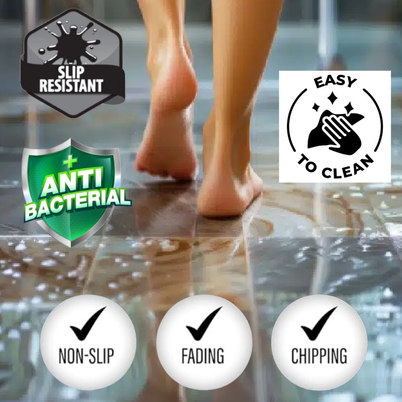 SIO2 BRANDS ANTI-SKID CLEAR COATING FOR BATHROOM SHOWER FLOORS CERAMIC