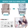 Wing Chair Slipcovers 2 Pieces Stretch Spandex Wingback Chair Covers