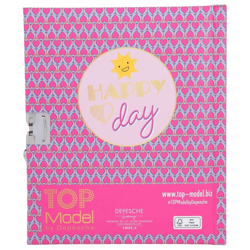 Depesche TOPModel Seventies 12053 Diary with Pink and Blue Model,
