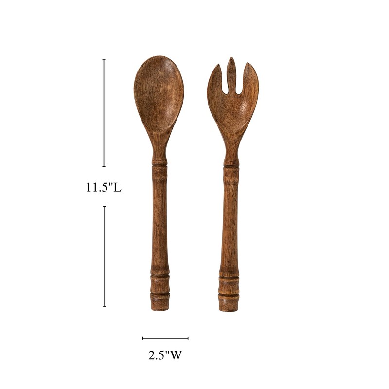 Juliska Bilbao Wood Salad Server Set/2pc
