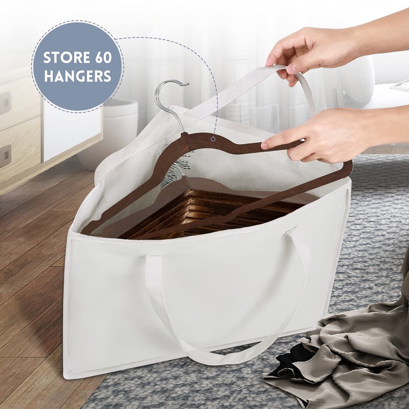 PuGez Foldable Triangle Hanger Bag with Handles, Space Saving Organisers