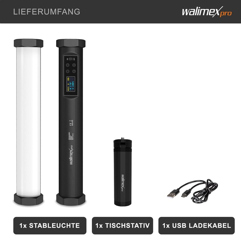 Walimex pro Light Stick Small M10 Video Light with Bi-Colour