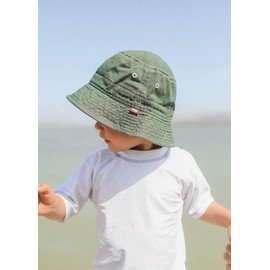 City Threads Little Boys' and Girls' Solid Wharf Hat Bucket Hat for Sun Protection SPF Beach Summer - Candy Apple - L(2T-3T)