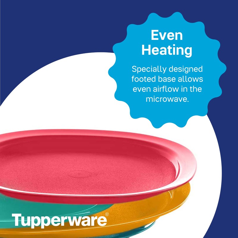 Tupperware Brand Microwave Reheatable Luncheon Plates - Dishwasher & Microwave