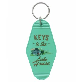 Keys To The Lake House Keychain Green Plastic Motel Lake House Key Ring Funny Lake House Key Chain Lake House