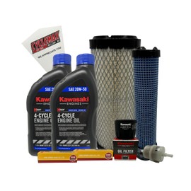 Cyclemax Tune Up Kit 20W-50 with Spark Plugs compatible with Kawasaki 99969-6528 compatible with FX651V FX691V FX730V