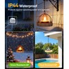 KOOPER Hanging Solar Lanterns Outdoor Waterproof, 4 Pack Flickering Solar