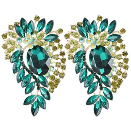 2Pcs Corsage Brooch Fashion Retro Exquisite Alloy Pins Applique Clothing AccessoriesGreen