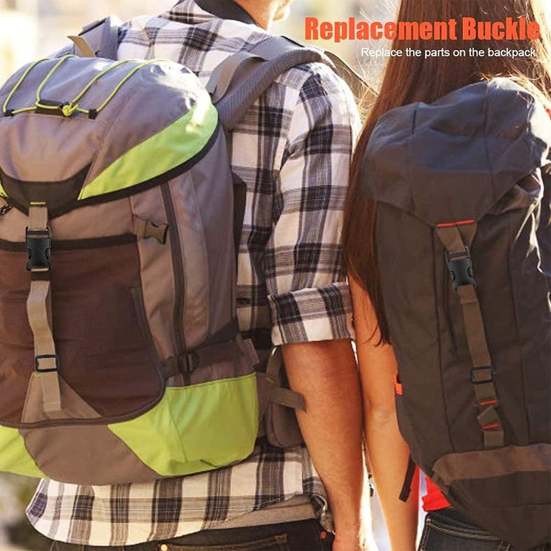 2X 50mm Plastic Side Quick Release Buckle Clip Cord Strap