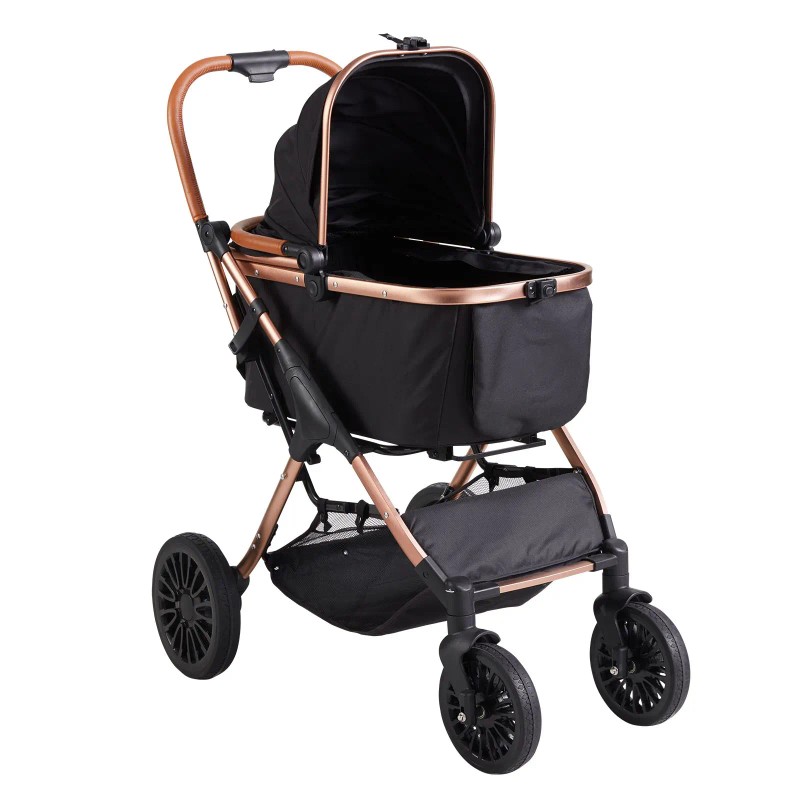 4-Wheel Pet Stroller with Rotate Brakes 66 Lbs Weight Capacity