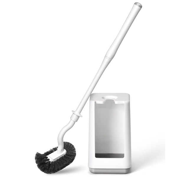 BKCOYSJ Toilet Bowl Brush and Holder Sturdy Plastic Long Handled